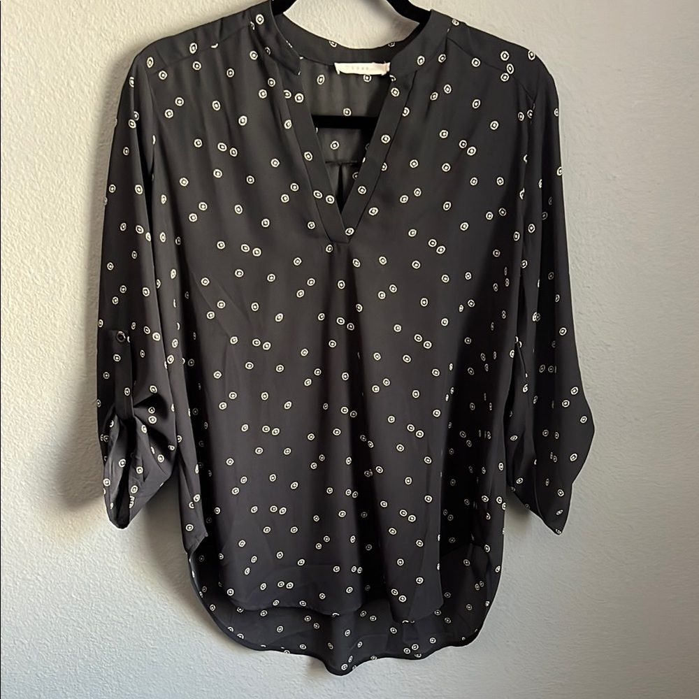Polka Dot Black Blouse